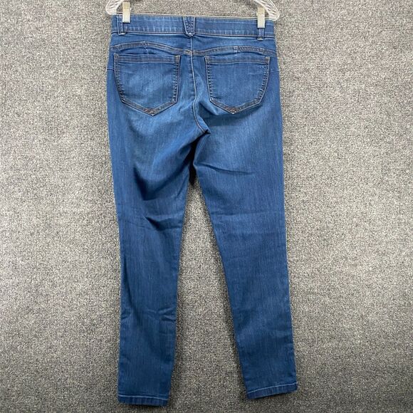 Democracy Ab Solution Jeans Womens 6 Blue Mid Rise Elastic Waist Skinny Casual - Picture 3 of 9